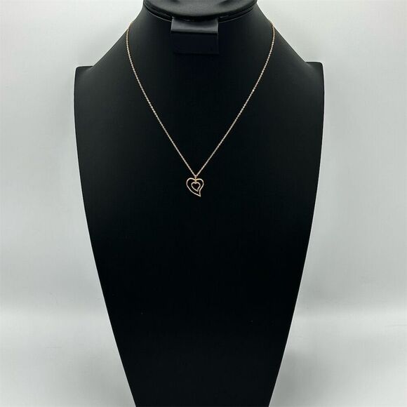 Unbranded Jewelry - Gold Double Heart Pendant Necklace Elegant Love Theme